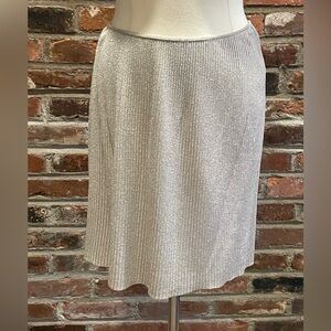 Vintage Gucci Slip on Shimmering Silver/Grey A-Line Skirt - Size S